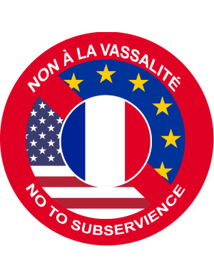 Non à la vassalité de la France - 20x20cm - Sticker/autocollant