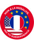Non à la vassalité de la France - 15x15cm - Sticker/autocollant