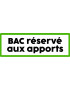 Bac réservé aux apports - 15x5cm - Sticker/autocollant