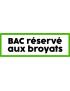 Bac réservé aux broyats - 10x3.5cm - Sticker/autocollant