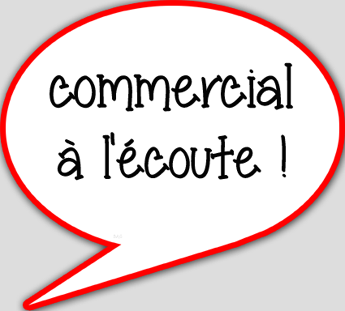 Commercial à l'écoute (15x13.5cm) - sticker/autocollant