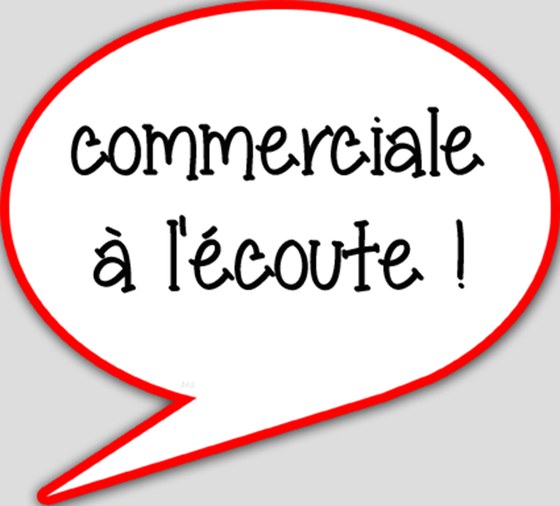 Commerciale à l'écoute (10x9cm) - sticker/autocollant