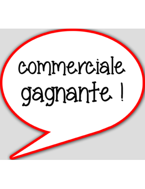commerciale gagnante - 10x9cm - sticker/autocollant