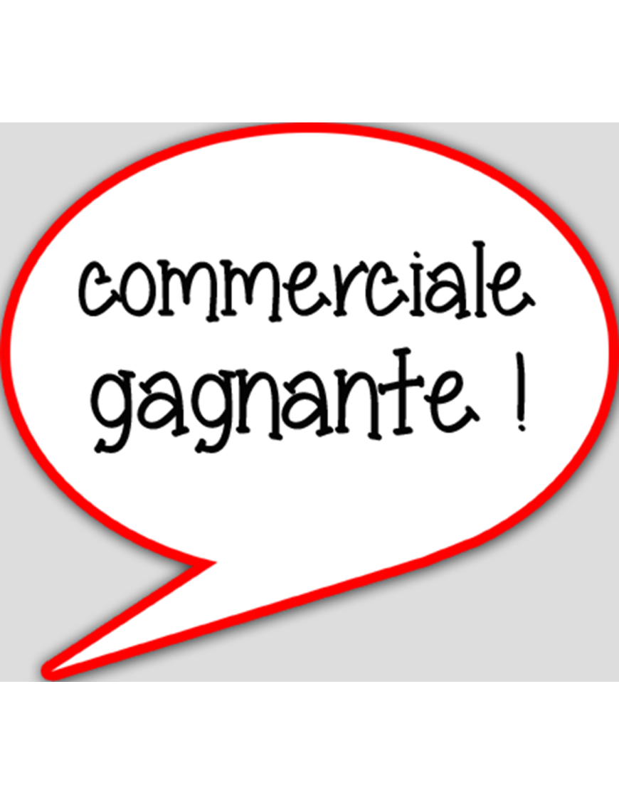 commerciale gagnante - 10x9cm - sticker/autocollant
