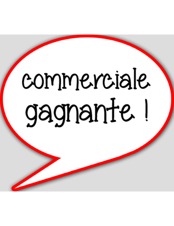 commerciale gagnante - 10x9cm - sticker/autocollant