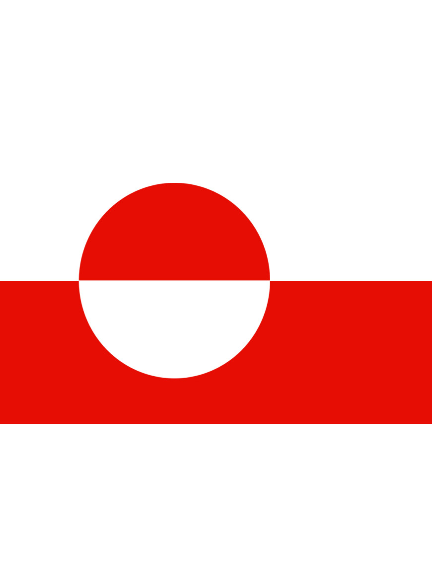 drapeau Groenland - 29x19cm - Sticker/autocollant