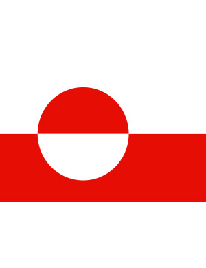 drapeau Groenland - 15x10cm - Sticker/autocollant