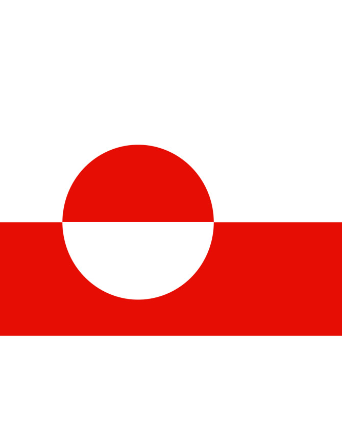 drapeau Groenland - 15x10cm - Sticker/autocollant