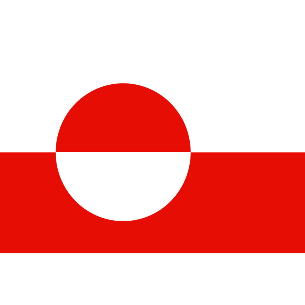 drapeau Groenland - 10x6.5cm - Sticker/autocollant