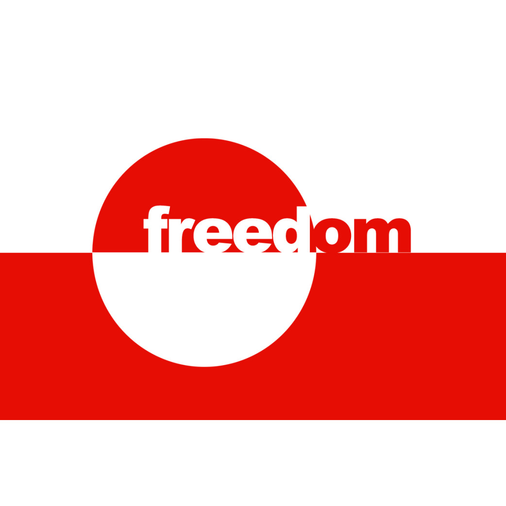 Groenland FREDOM - 10x6.5cm - Sticker/autocollant