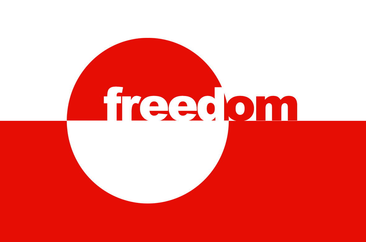 Groenland FREDOM - 10x6.5cm - Sticker/autocollant