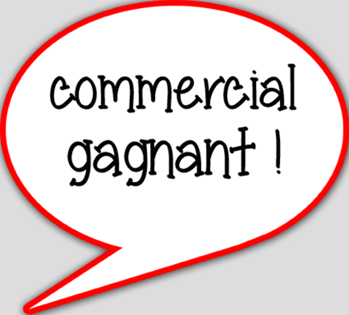 Commercial gagnant (15x13.5cm) - sticker/autocollant