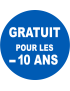 Gratuit pour les moins de 10 ans - 10x10cm - Sticker/autocollant