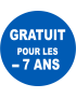 Gratuit pour les moins de 7 ans - 15x15cm - Sticker/autocollant