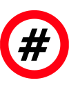 hashtag obligation (10x10cm) - Sticker/autocollant