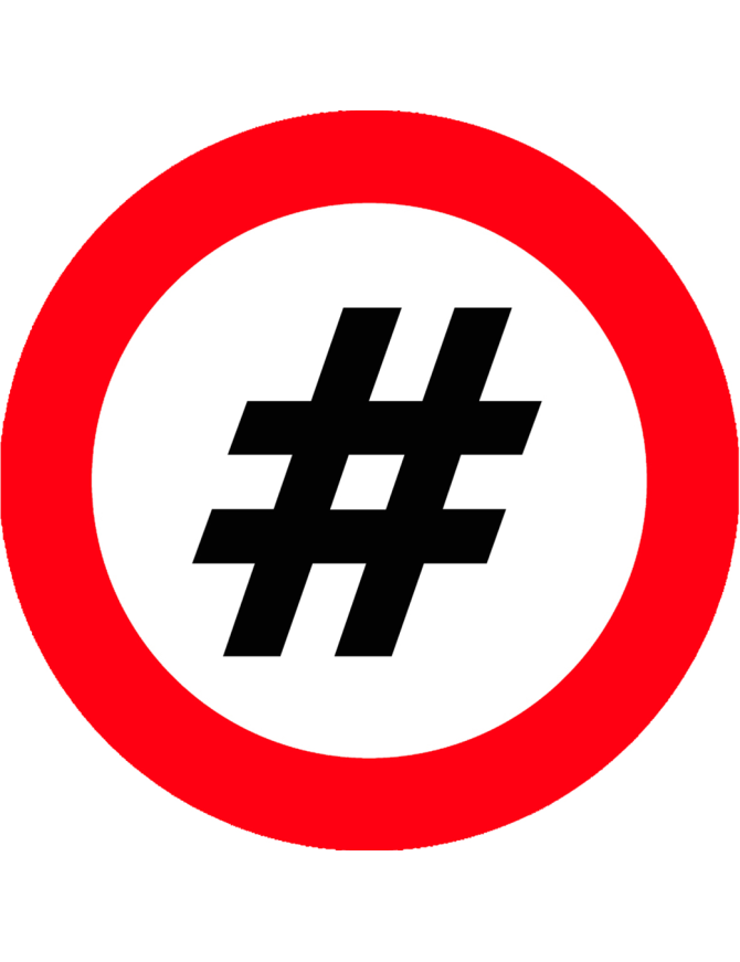 hashtag obligation (10x10cm) - Sticker/autocollant