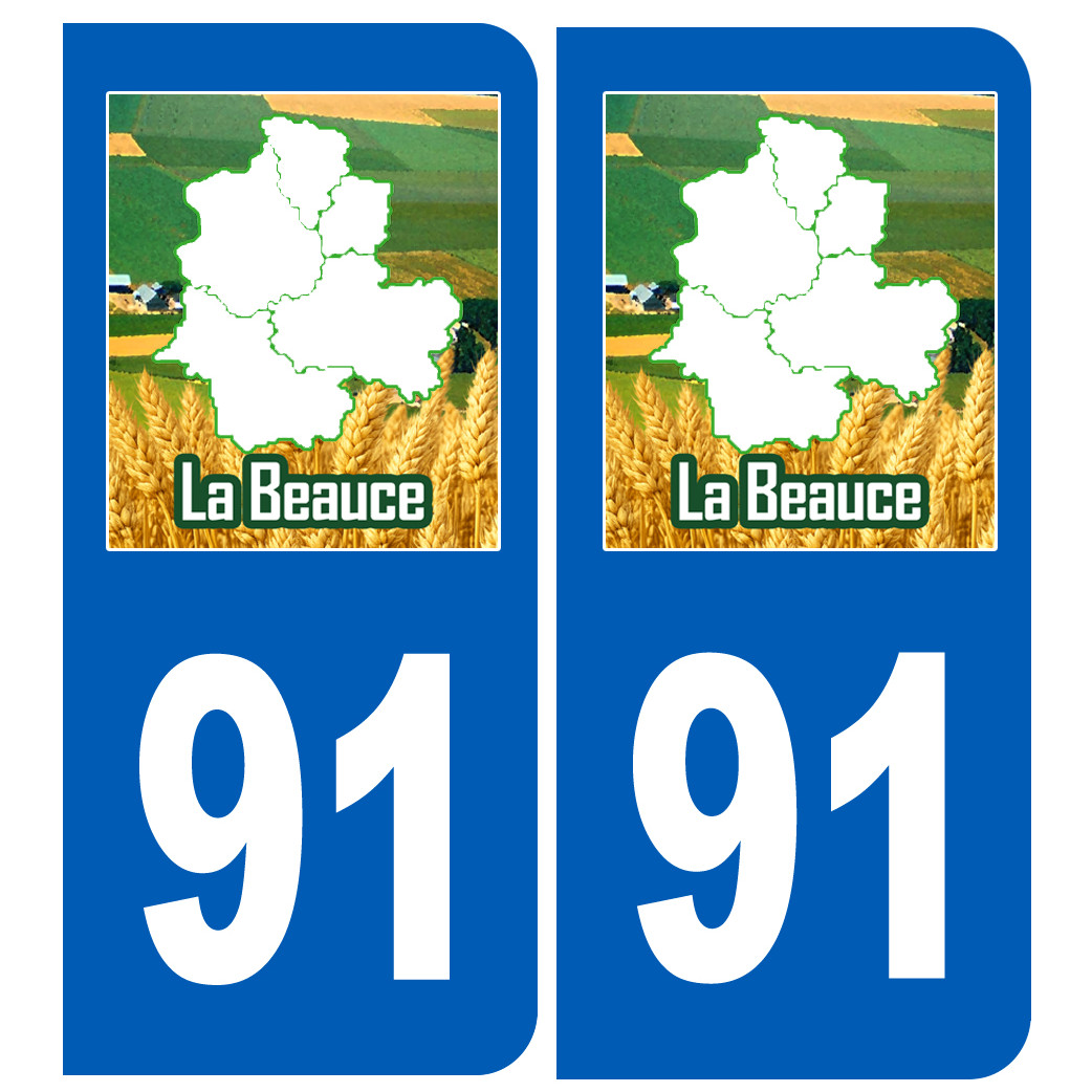 Immatriculation 91 Beauce - Sticker/autocollant