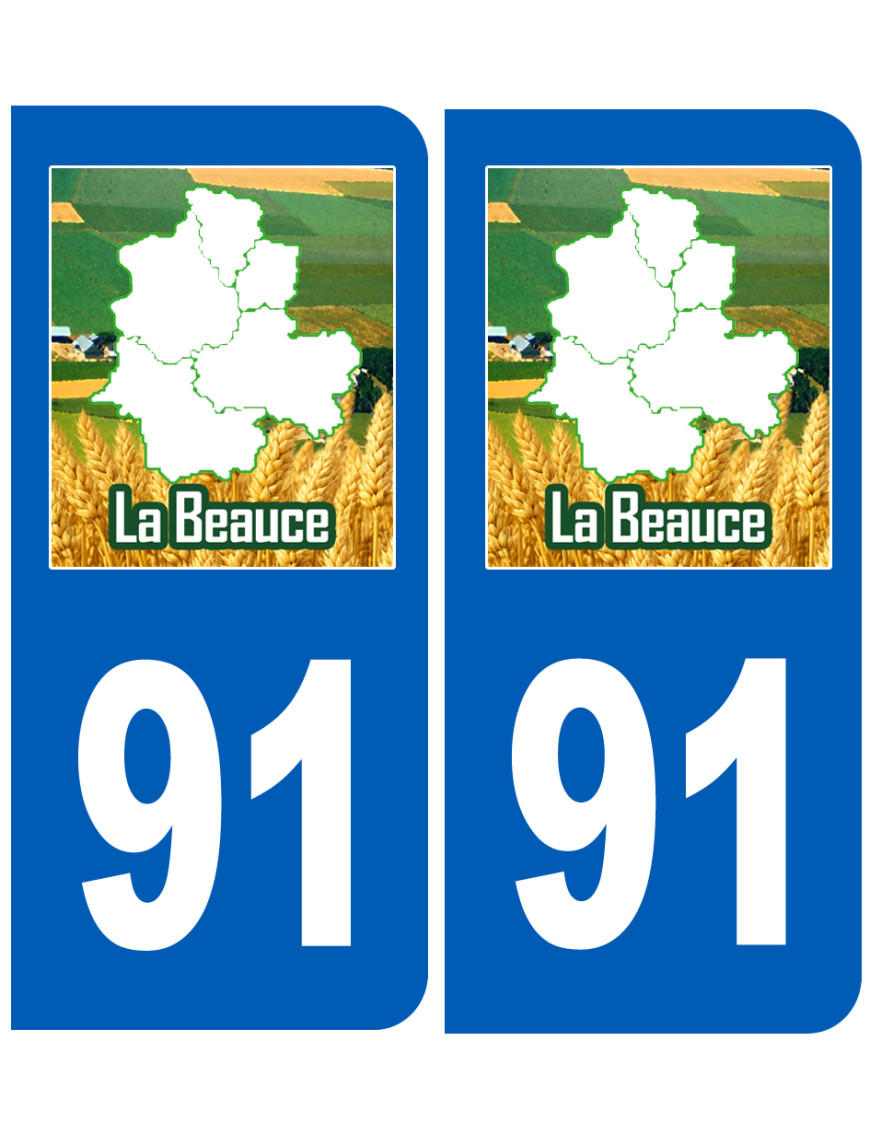 Immatriculation 91 Beauce - Sticker/autocollant