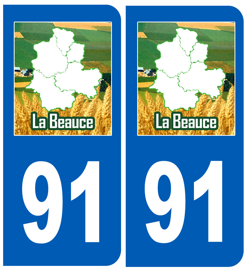 Immatriculation 91 Beauce - Sticker/autocollant