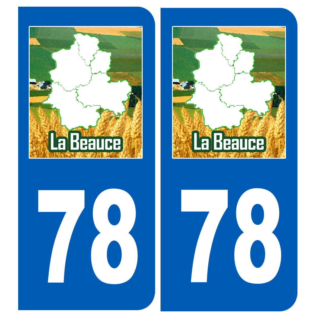 Immatriculation 78 Beauce - Sticker/autocollant