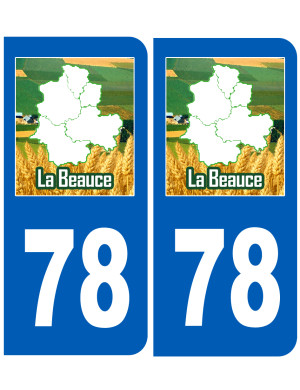 Immatriculation 78 Beauce - Sticker/autocollant