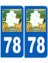 Immatriculation 78 Beauce - Sticker/autocollant