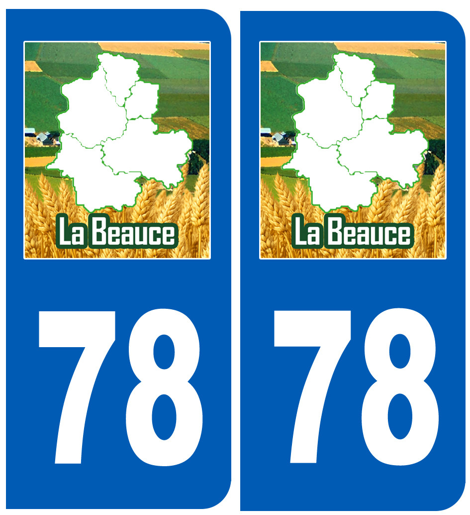 Immatriculation 78 Beauce - Sticker/autocollant