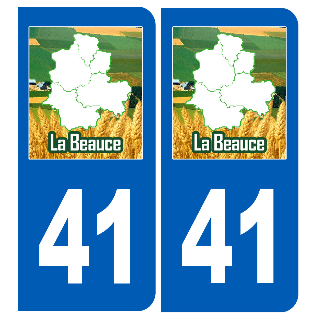 Immatriculation 41 Beauce - Sticker/autocollant