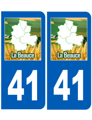 Immatriculation 41 Beauce - Sticker/autocollant