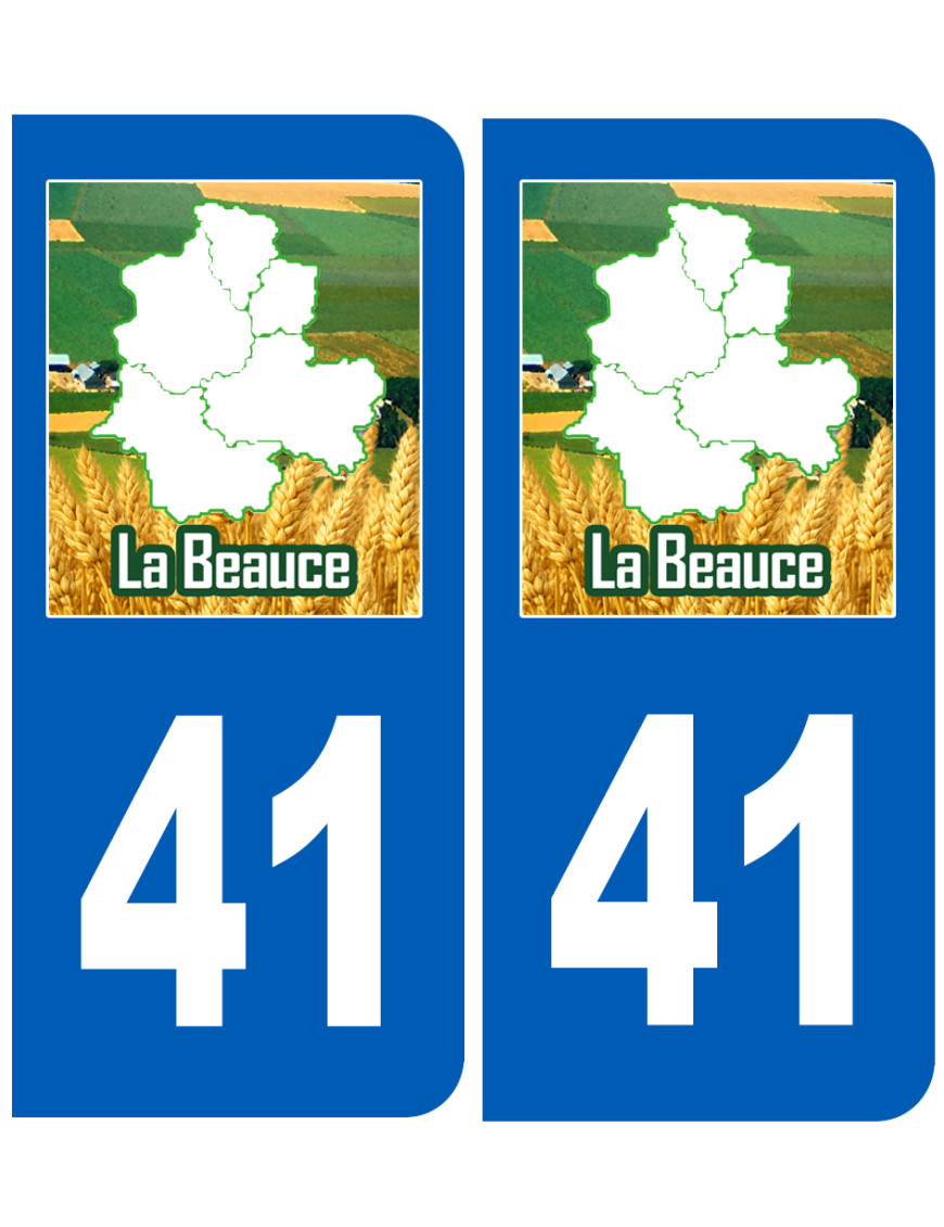 Immatriculation 41 Beauce - Sticker/autocollant