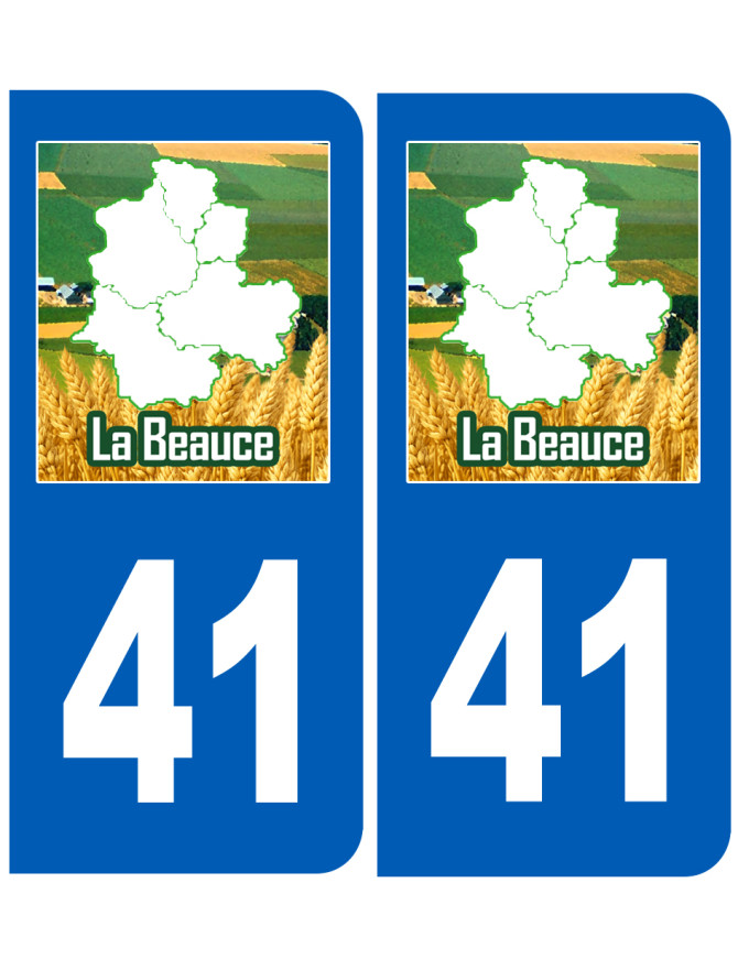 Immatriculation 41 Beauce - Sticker/autocollant