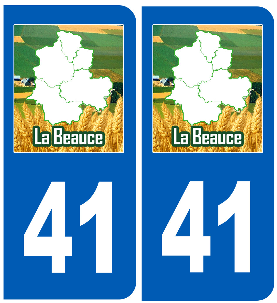 Immatriculation 41 Beauce - Sticker/autocollant