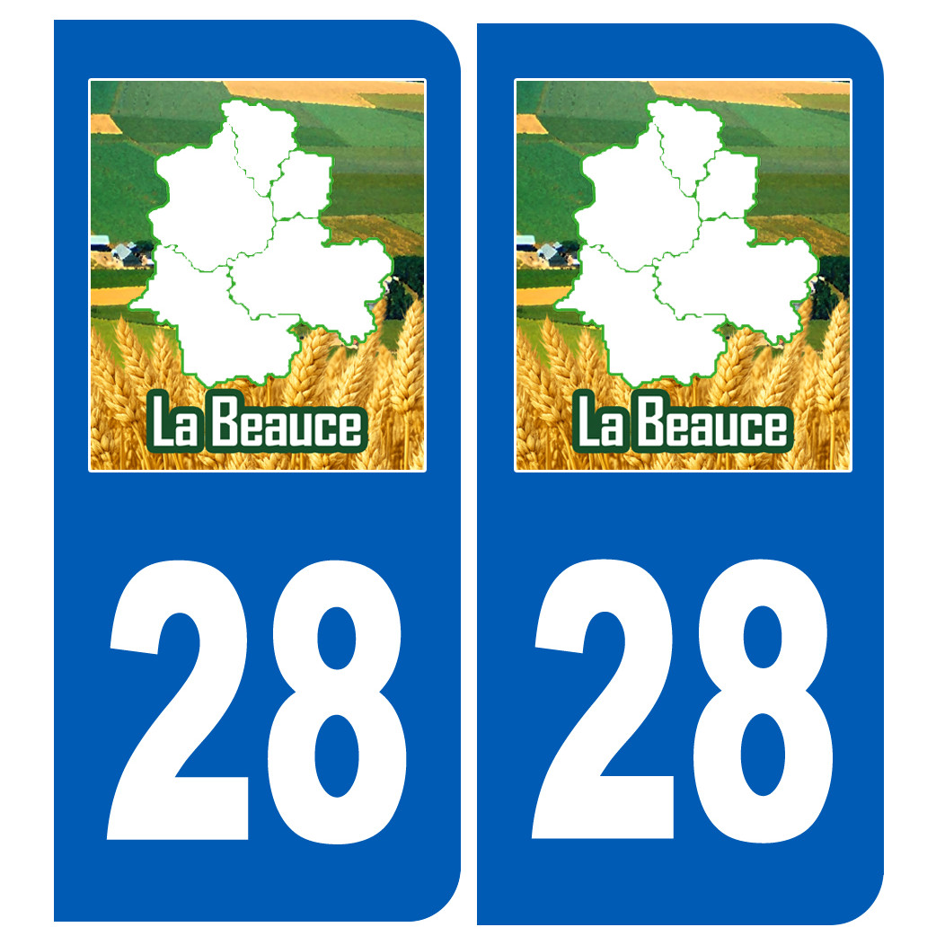 Immatriculation 28 Beauce - Sticker/autocollant