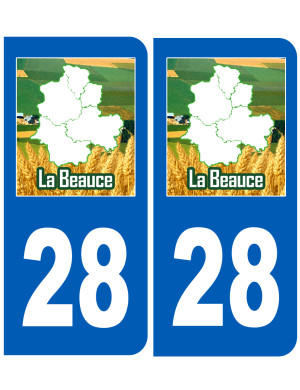 Immatriculation 28 Beauce - Sticker/autocollant
