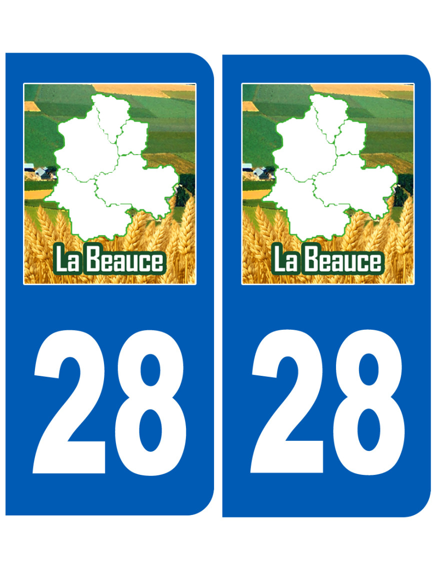 Immatriculation 28 Beauce - Sticker/autocollant