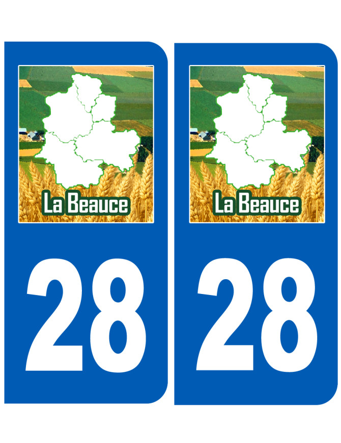 Immatriculation 28 Beauce - Sticker/autocollant