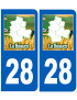 Immatriculation 28 Beauce - Sticker/autocollant