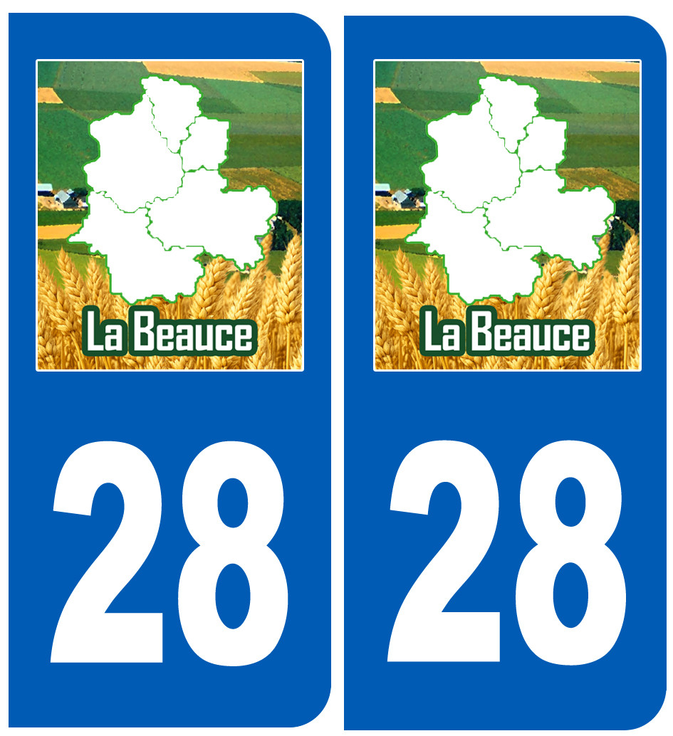 Immatriculation 28 Beauce - Sticker/autocollant