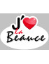 j'aime la Beauce - 15x11cm - Sticker/autocollant