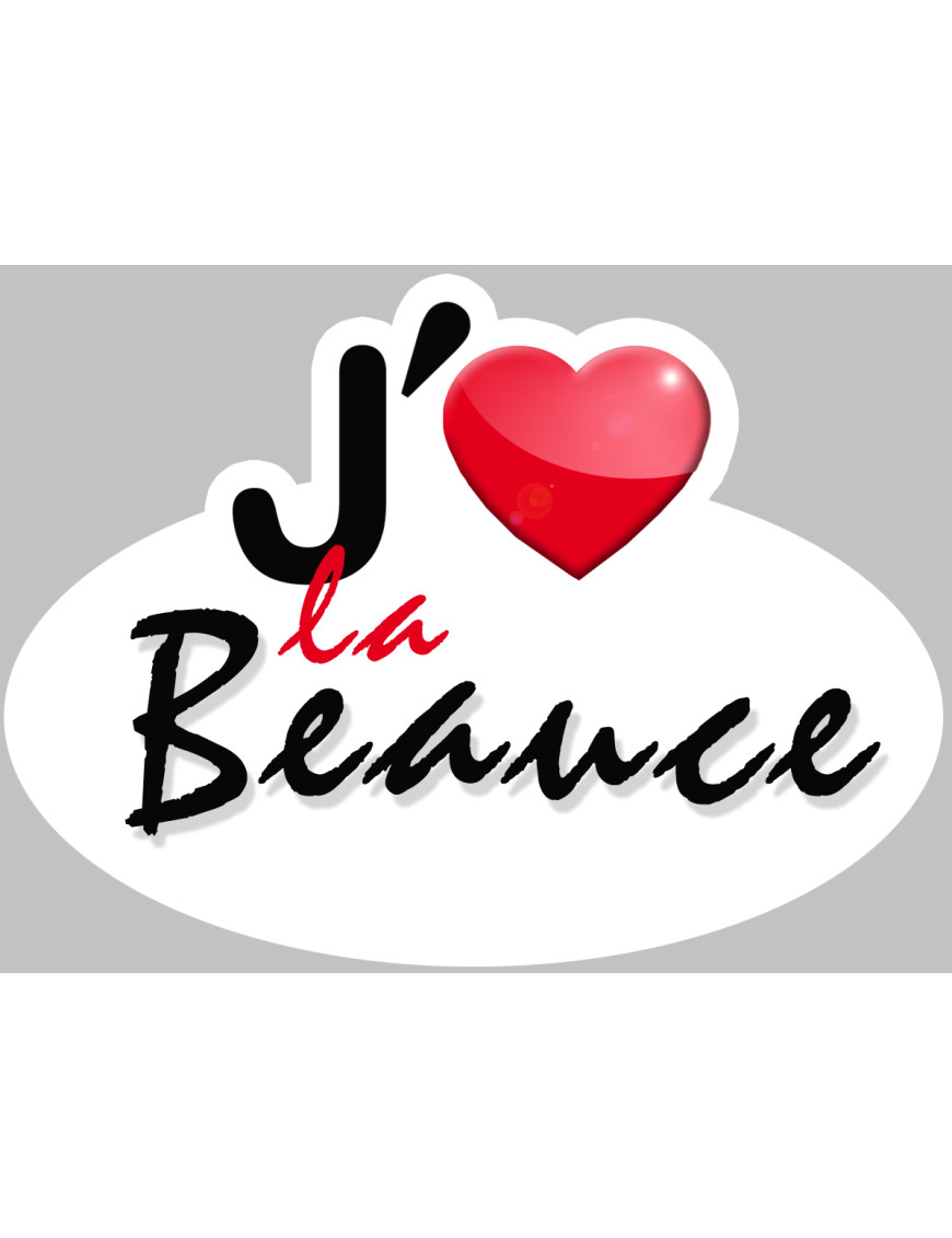 j'aime la Beauce - 5x3.7cm - Sticker/autocollant