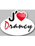 j'aime Drancy - 5x3.7cm - Sticker/autocollant