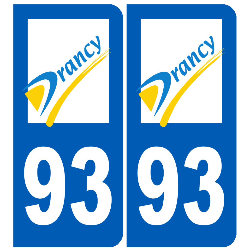 immatriculation Drancy 93 - Sticker/autocollant