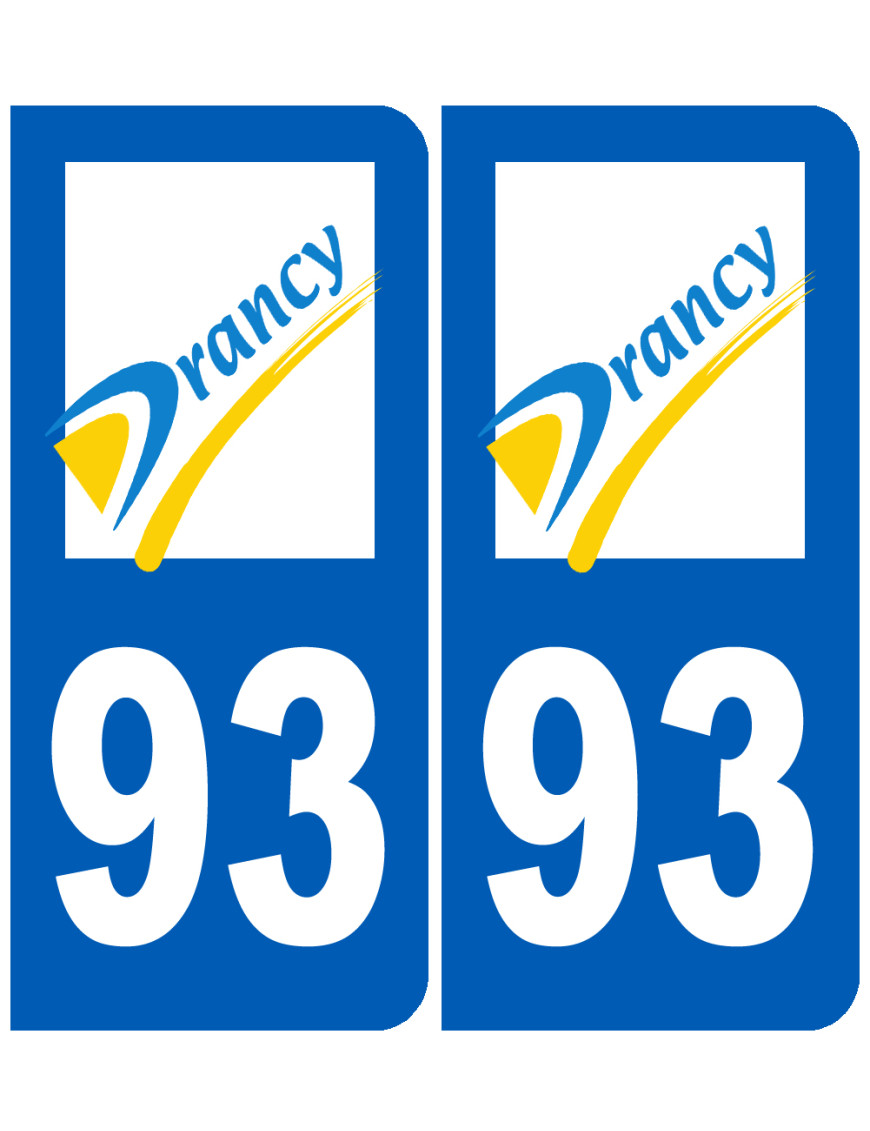 immatriculation Drancy 93 - Sticker/autocollant