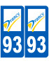 immatriculation Drancy 93 - Sticker/autocollant