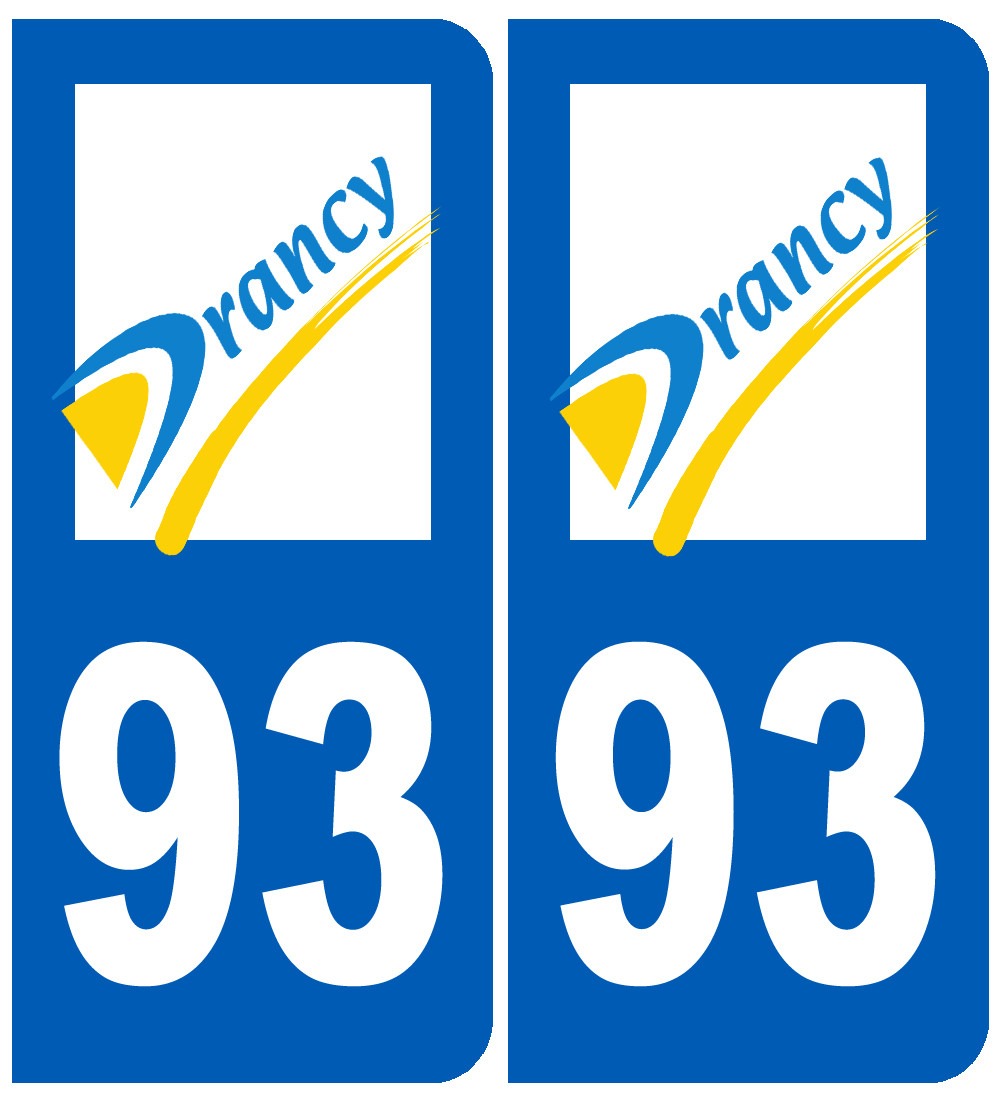 immatriculation Drancy 93 - Sticker/autocollant