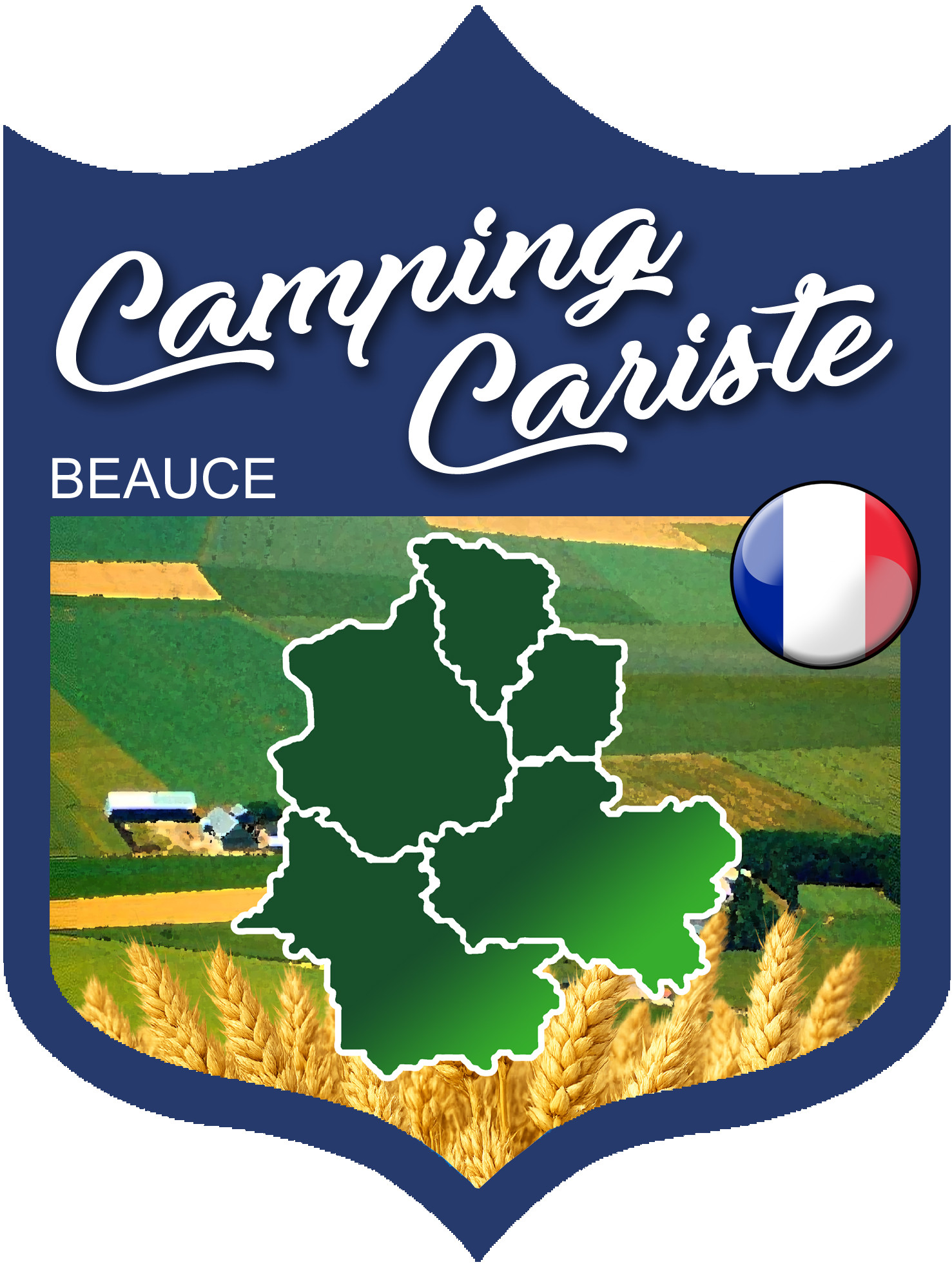 Campingcariste la Beauce - 15x11.2cm - Sticker/autocollant