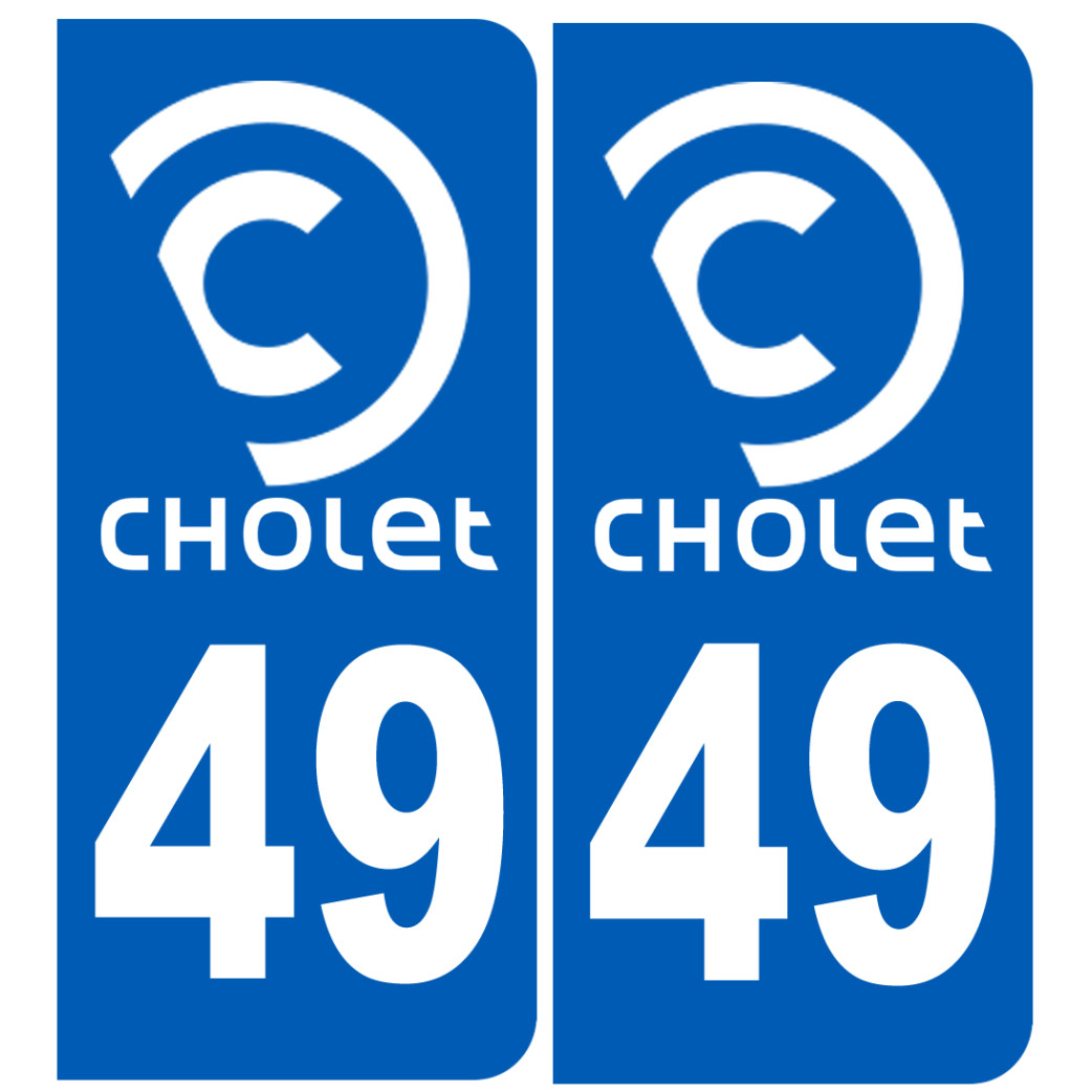 Immatriculation Cholet 49 - Sticker/autocollant