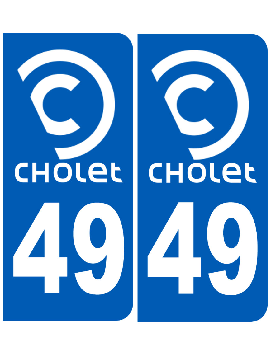 Immatriculation Cholet 49 - Sticker/autocollant