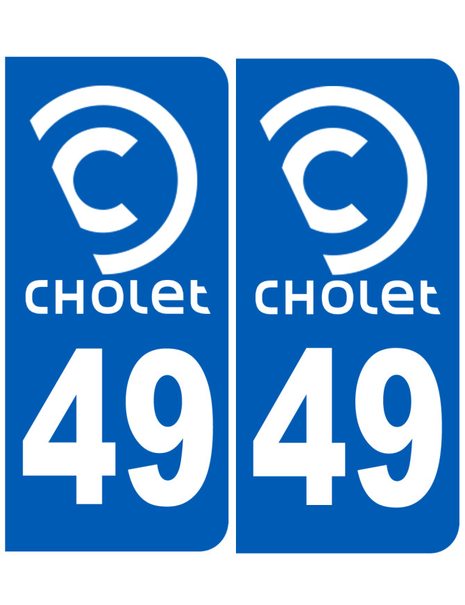 Immatriculation Cholet 49 - Sticker/autocollant