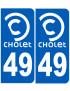 Immatriculation Cholet 49 - Sticker/autocollant